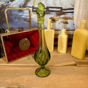 Vintage Viking Epic Six Pedal Avocado Green Bud Vase MCM